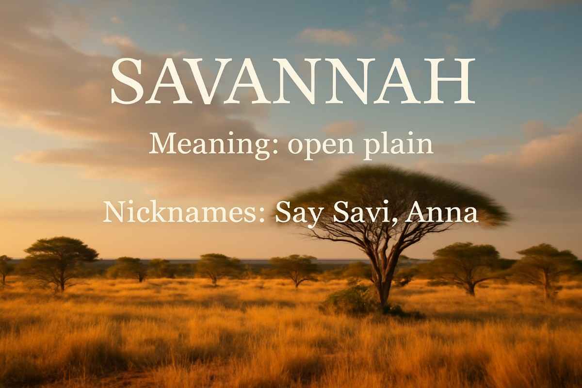 Savannah Name Meaning, Origins, Nicknames, and Spiritual Significance